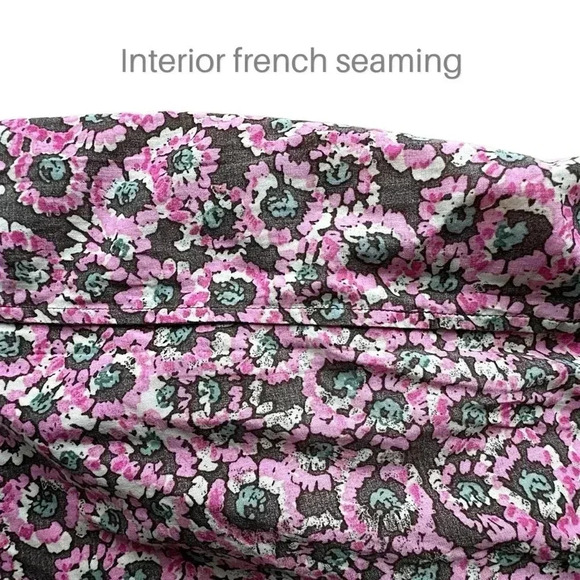 TSESAY | NWOT | SLEEVELESS COTTON PINK FLORAL PLEATED TOP POCKETS | SIZE: 8 - Picture 11 of 14